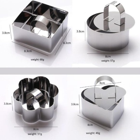 3D Cake Molds with Pusher Lifter Cooking Rings Set of 41 Pack (4 Styles) - Picture 13 of 15